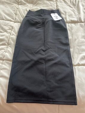 Zyia Black Reve crossover pencil skirt